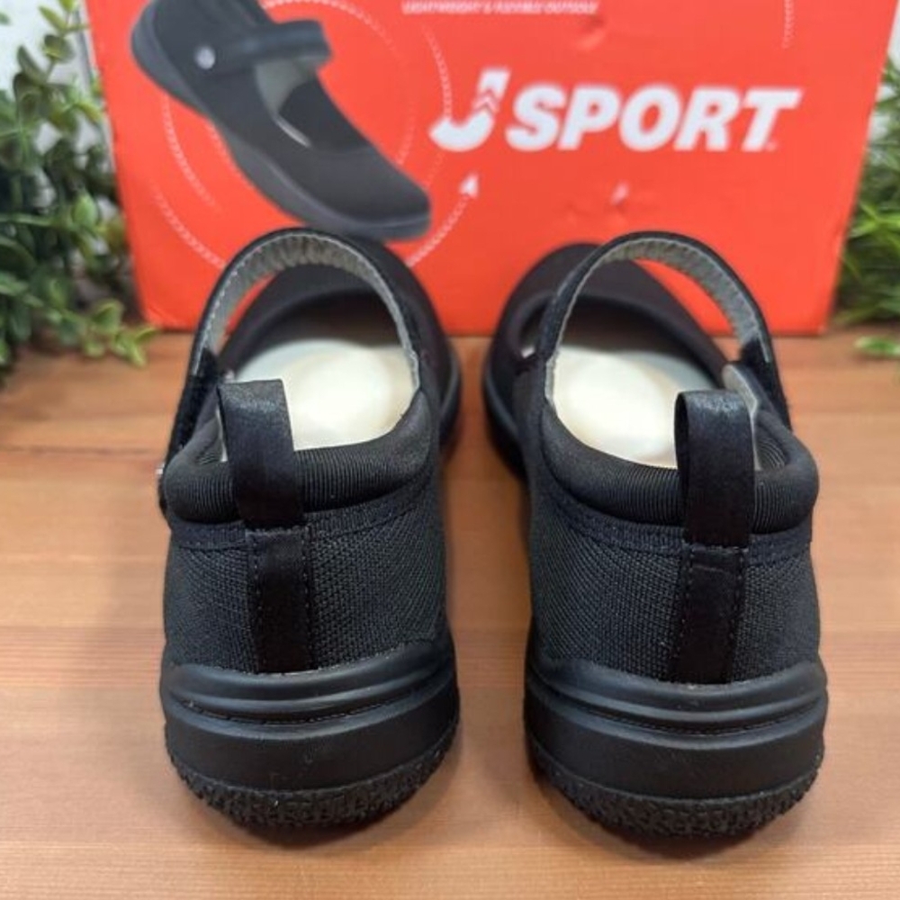 JSport by Jambu Black Athletic Shoes with Non-Slip Sole - Picture 7 of 16